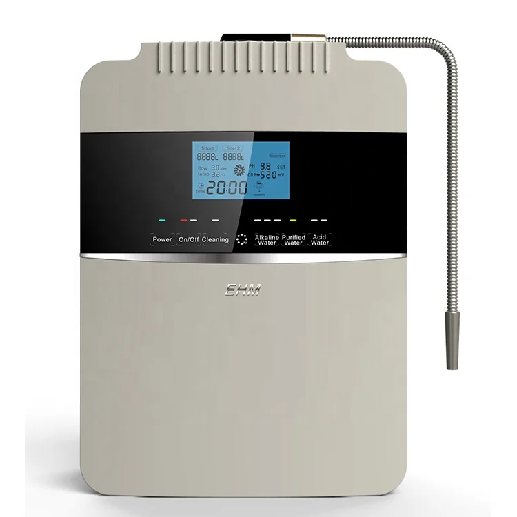 Alkaline Water Ionizer Machine with 200 GPD Flow Rate, Mineral Port, and High-Power SMPS for Home and Hotel Use