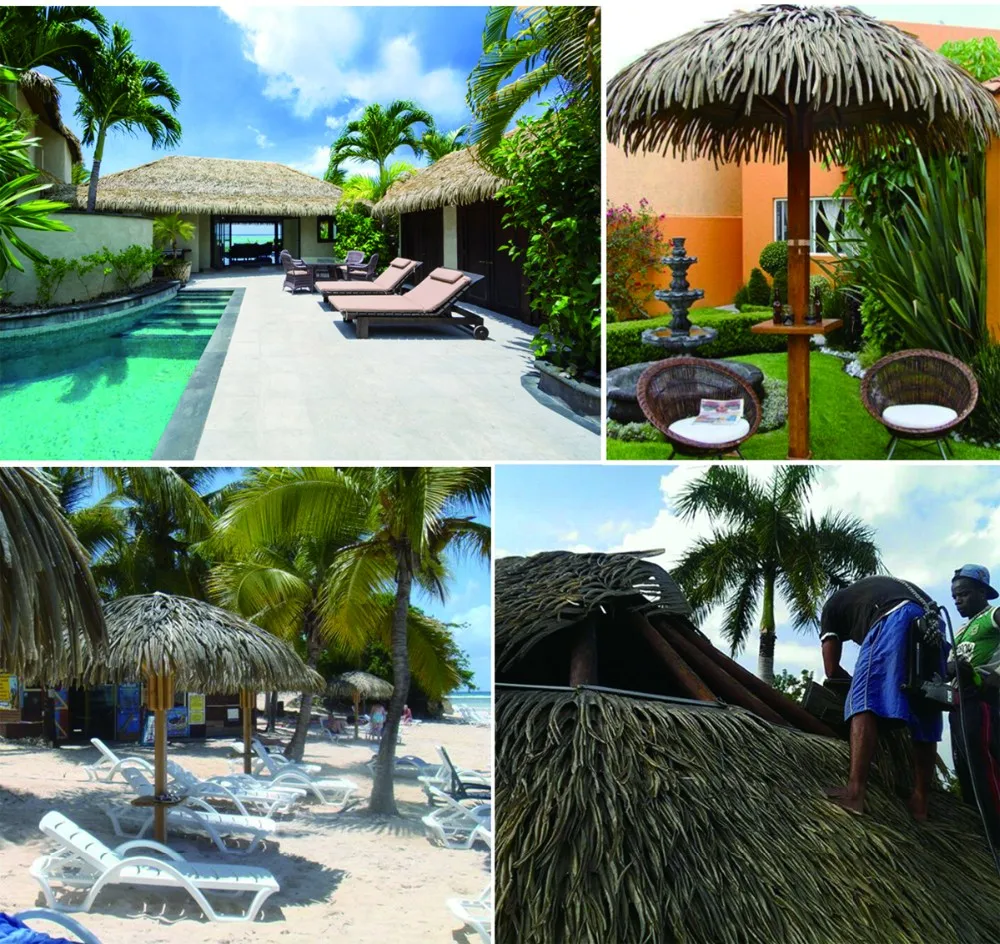 Synthetic Resin Plastic Artificial Palm Leaves Thatch Roofing Tile