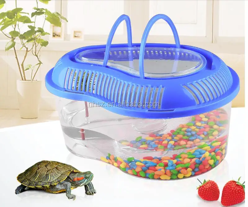 Plastic Pet Fish Tank Turtle Breeding Cage Fish Tank For Betta Fish ...