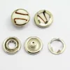 custom brass material metal cap pearl prong snap fastener button