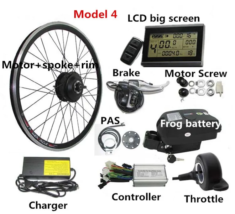 Flash Deal 36V 350W 500W Electric Bicycle Kit 13AH Lithium Battery E Bike Conversion Kit Long Range Pedal Assist E-bike Kit 10