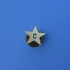 Small Star Shaped Custom Letter C Back Screw Gold Plated Lapel Pin Badge