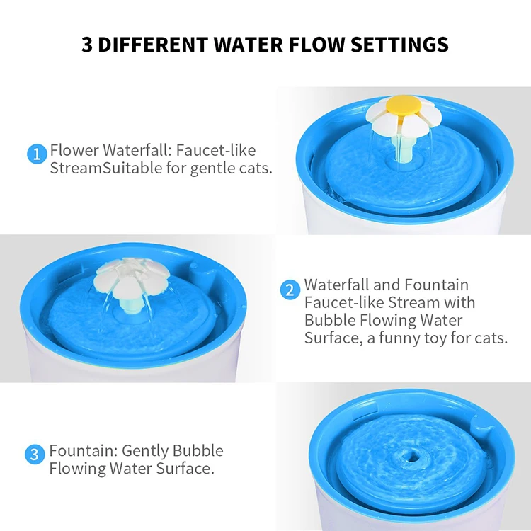 Best Selling Products Pet Supplies Durable Colors Round Flower Shape Water Drinking Basin Automatic Electric Dog Cat Fountain.jpg