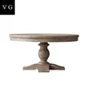 Promotion Elm Reclaimed Round Dining Table KD Indoor Party Event Table and Chair Wood Dining Table Set