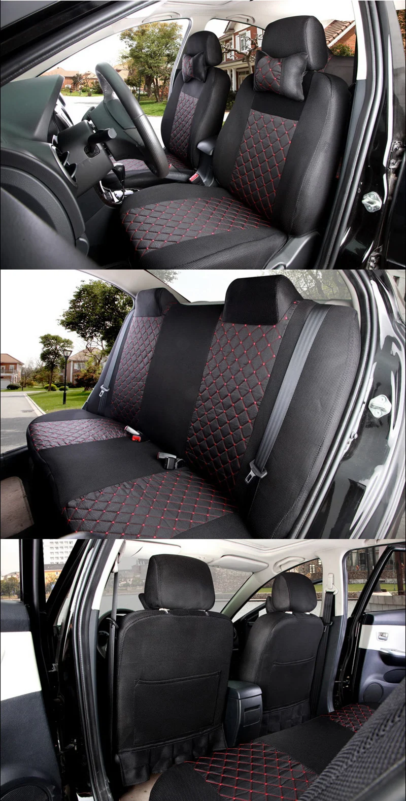 (Front + Rear) Universal car seat covers For Mini COUNTRYMAN COUPE PACEMAN CLUBMAN CABRIO