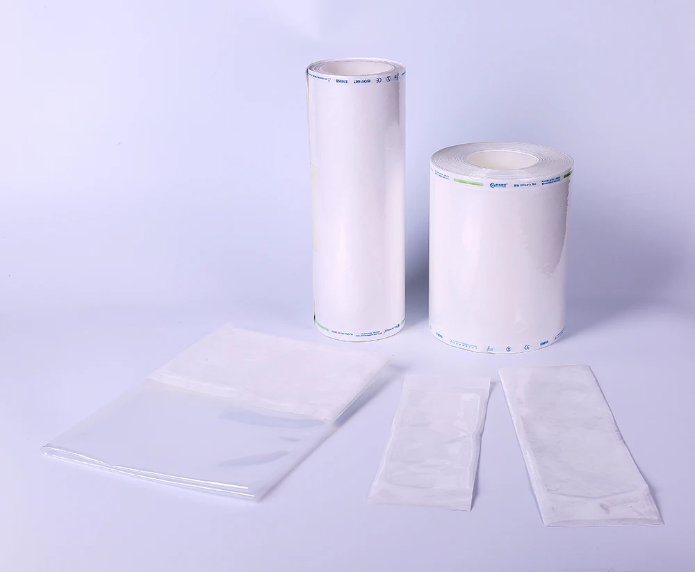 Self Sealing Steam Autoclave Sterilization Paper Bag Or Pouch With Transparent Compound Film