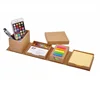 Recycled paper nature folding sticky note box with pen holder