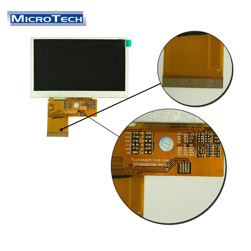 4.3 Inch Mtf0430cpsd-04 Tft Lcm/lcd With 480*272 Resolution Rgb ...