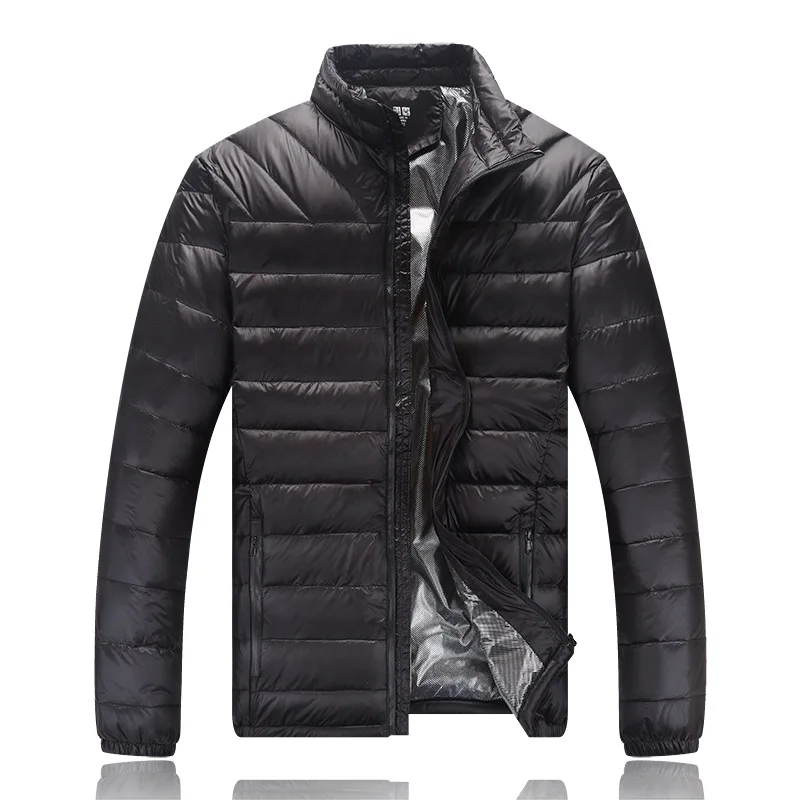 Jacketown Shiny Packable Padded Heated Casual Ski Goose Down Jacket Man ...