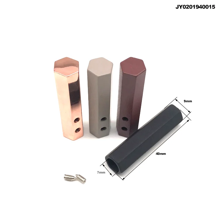 Custom metal aglet brass bungee cord end clips durable crimp cord end