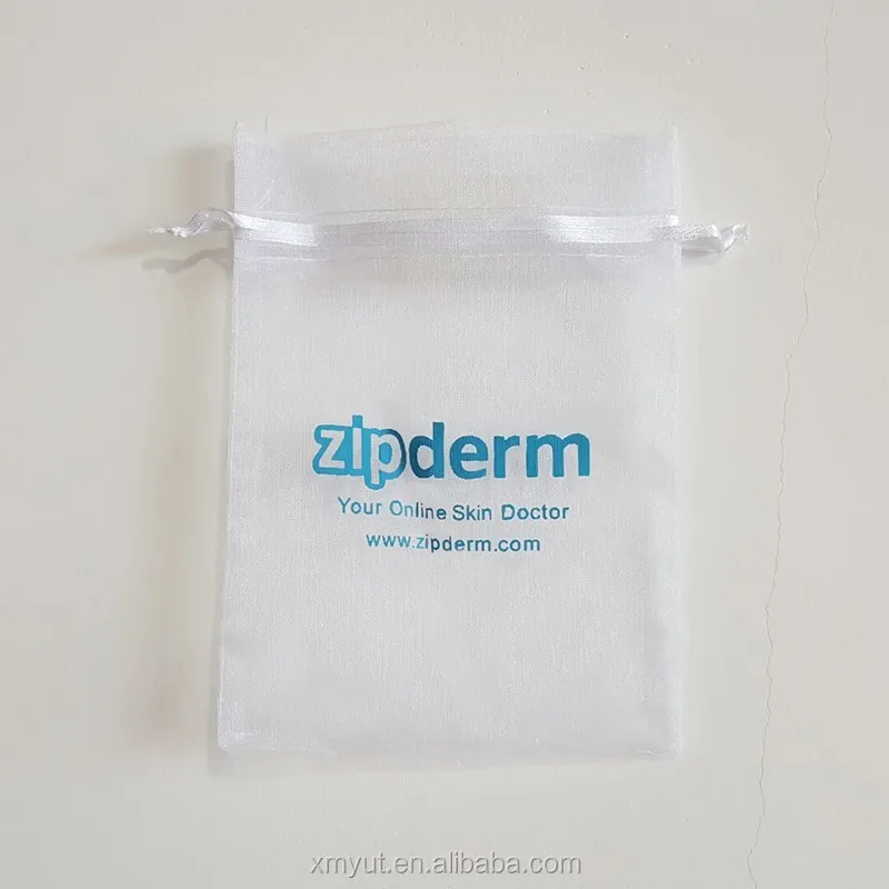 Custom Size Drawstring Gift Organza Pouches Colorful Jewelry Organza Bag Recyclable Grey Color or Customized Acceptable