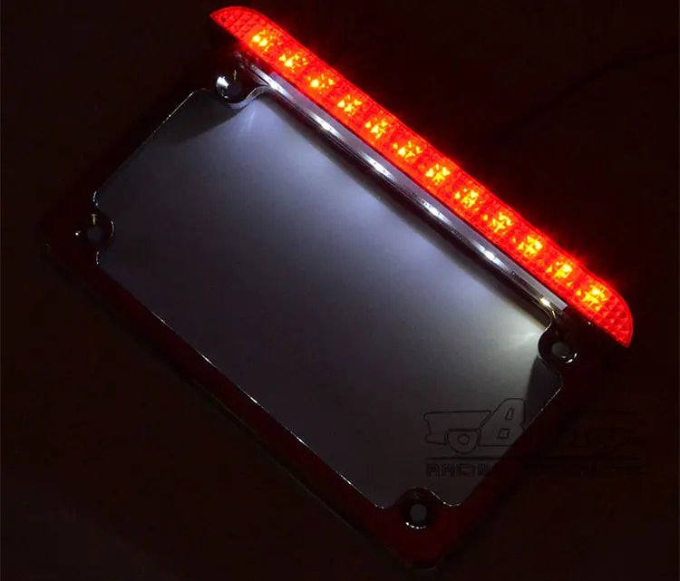 Bjlpl294003 Chrome 4'' X 7'' Led Led Light Motorcycle Licence Plate
