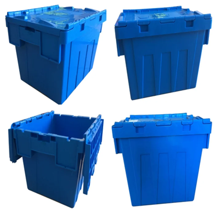 Wholesale Small Stacking Plastic Tote Container With Hinged Lids Buy Plastic Stacking