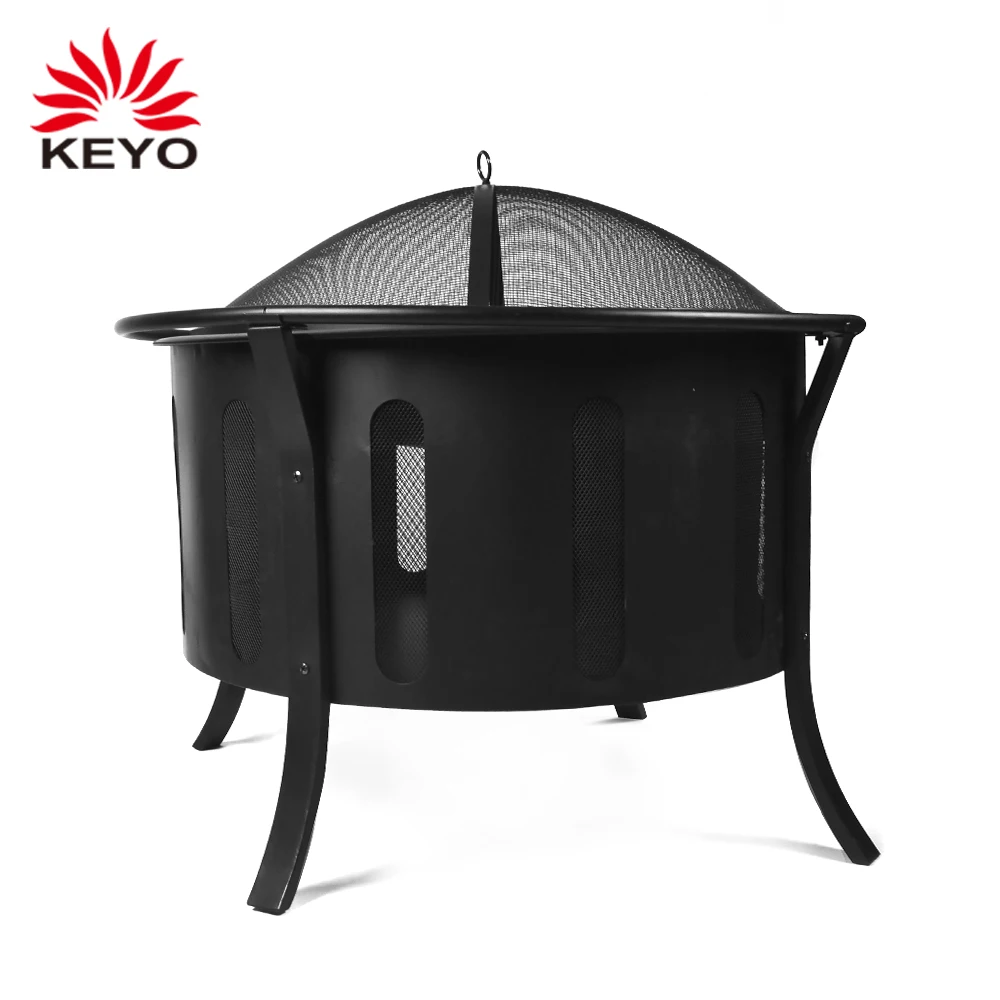 Hot Quality Wood Burning Fire Bowl Black Design Charcoal Grill