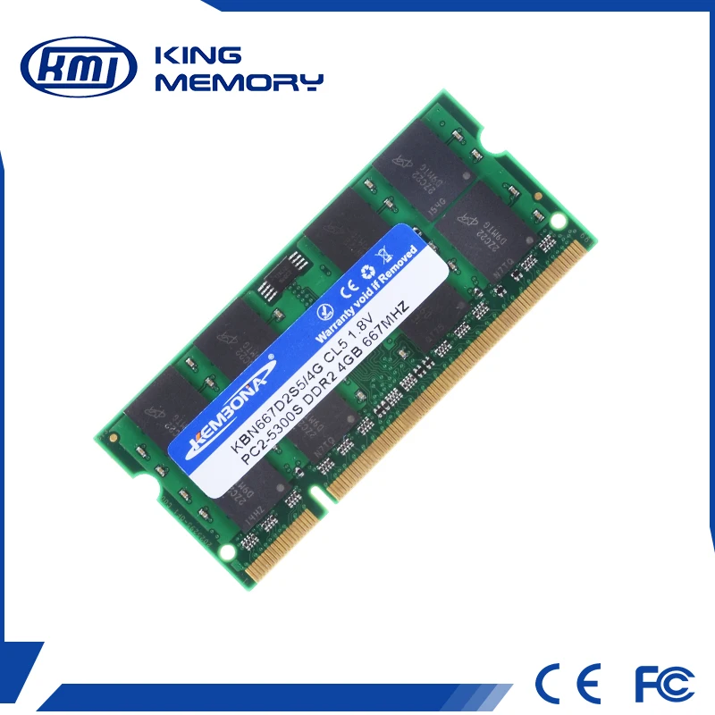 RAM PC Portable 4 Go DDR2 - Lot De 2 Barrettes 2 Go PC2-5300S Micron - Occasion