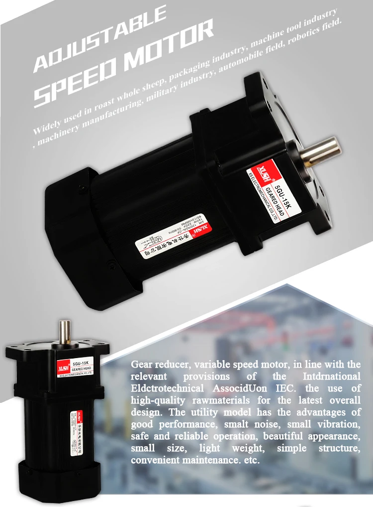 Ac adjustable speed motor 220v 160w with speed co<em></em>ntrol for face mask machine