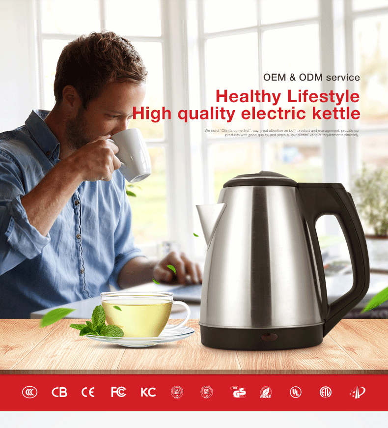 1.7l Ss 15001800w 1.7 Liter Stainless Steel Heating Element Electronic Parts Cordless Water