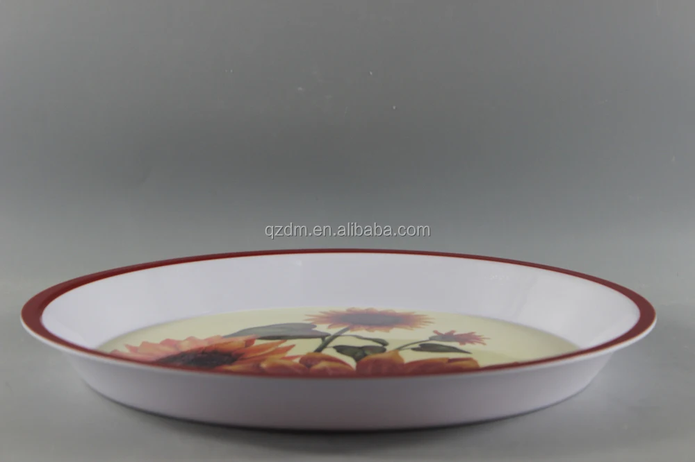 Sunflower Melamine Round Trays 12 Inch