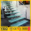 Modern Broken-ice Pattern Steps Glass Staircase