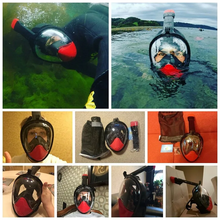 Full View Snorkel Mask Full Face Snorkling Mask,Free Breathing Design