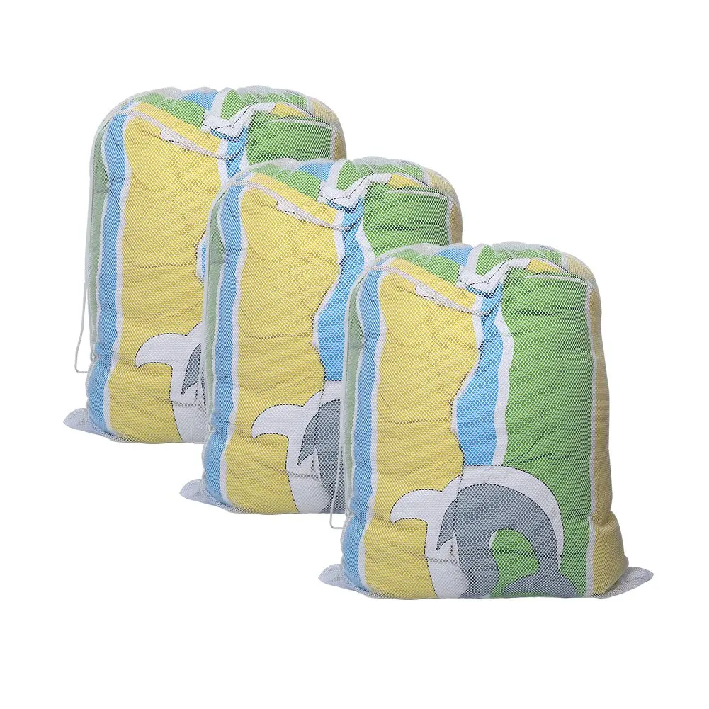 Tenn Well Set Of 3 Mesh Laundry Bags Large Washing Color Whitematerial Nylondimensions 1 3 X 40 6 50 8 Cm Large Mesh Laundry Wash Bag Is Great For Laundering Underwear Slips And Other