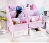 2015 NEW plastic multifunction DIY 2layer 3 layer rectangle separate with drawer combination table cosmetics jewelry storage box