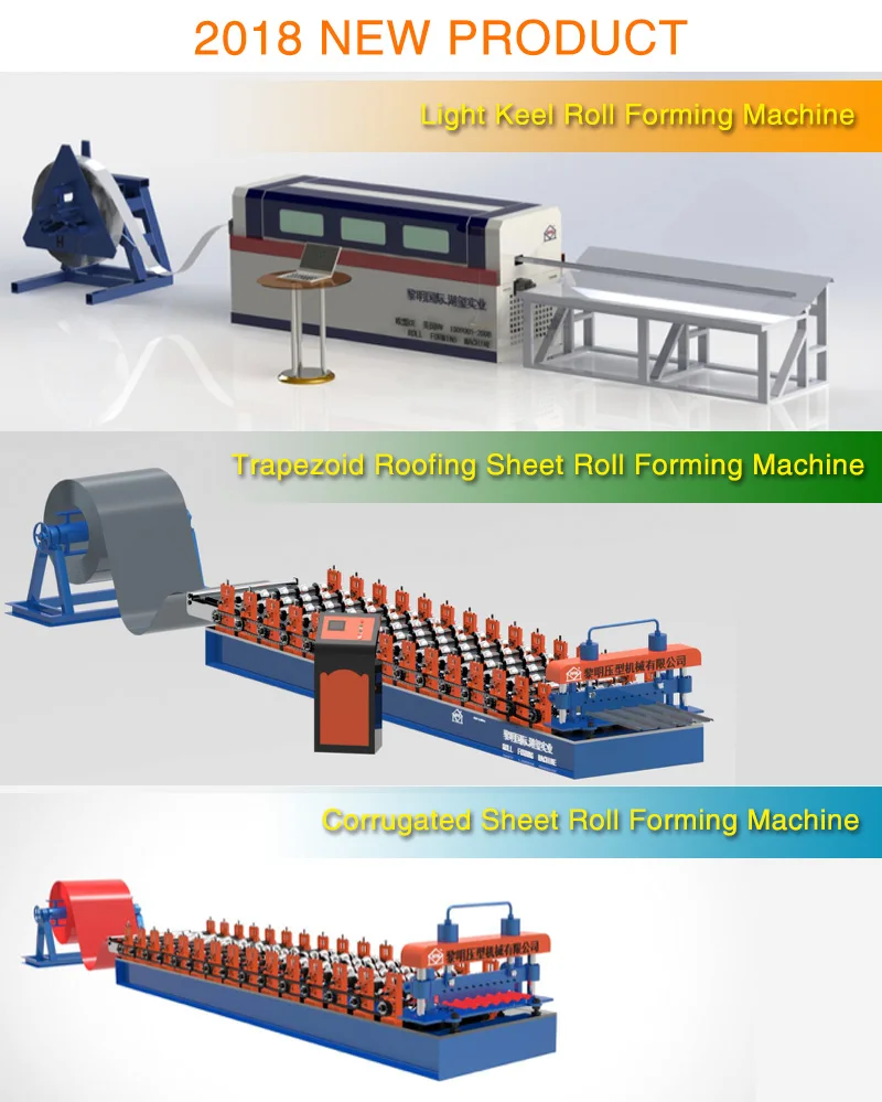 Automatic colorful Touch screen job double layer iron sheet roofing making roll forming machinery