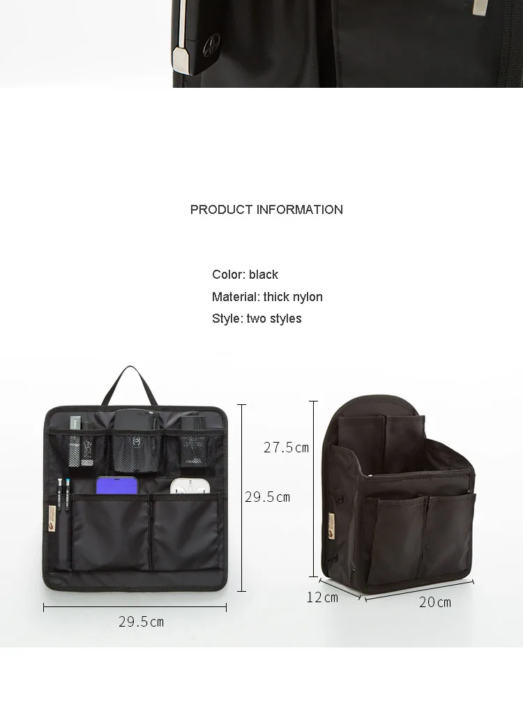 Travel Backpack Liner Korean Style Backpack Organizer Bag In Bag