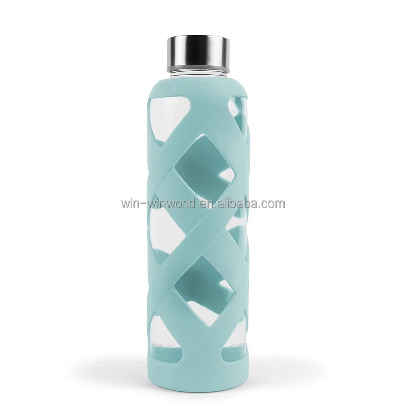 Direct Drinking 700ml 1000ml 1300ml Cheap Price Custom Glass Water Bottle  with Sleeve and Diving Cloth Bag - China Glass Water Bottle and Water Glass  Bottle price