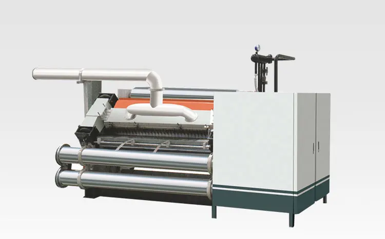 Hig performance fingerless type single facer corrugated machine for 2 ply cardboard