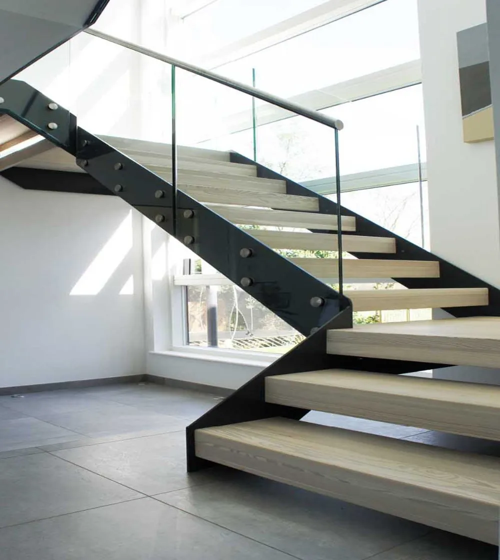 Commercial Tempered Glass Panel Straight Staircase - Buy Glass ...