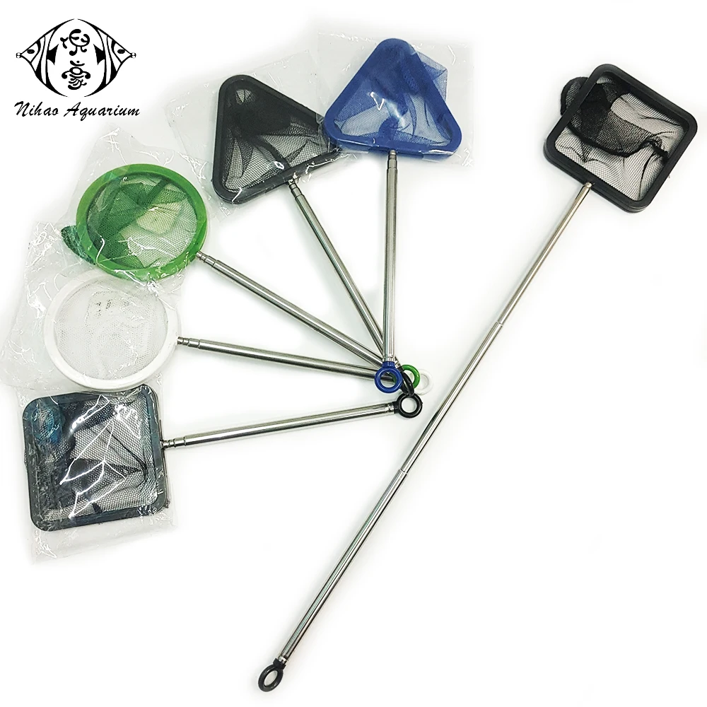 Aquarium Long Handle Shrimp Nets Adjustable Scalable Handle Length