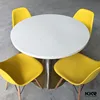 Concrete corians solid surface 70x70 dining table top sets for fast food restaurant table and chair