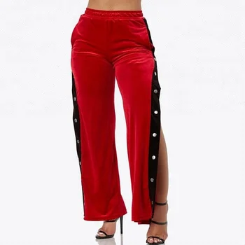 popper track pants womens