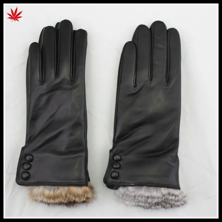 Wholesale leather gloves sexy women wearing genuine leather glove