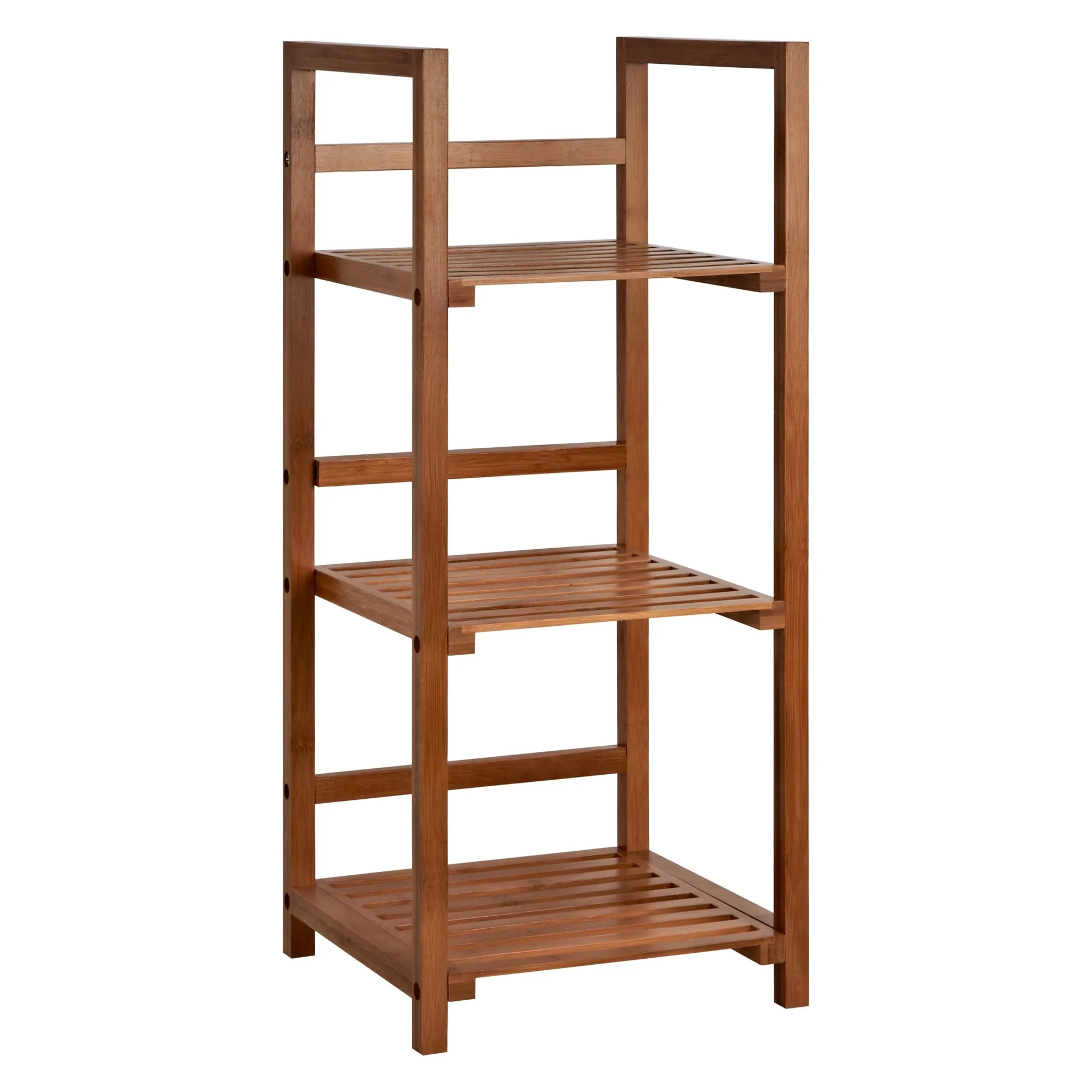 Household 3tier Bathroom Livingroom Storage Rack Bamboo Corner Shelf