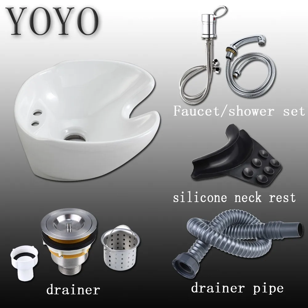 shampoo bowl with faucet sets accessories