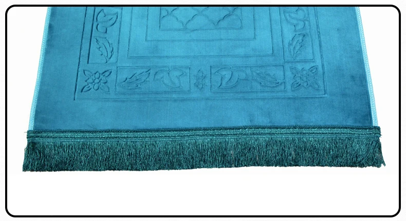 Plain portable islamic thick prayer rug