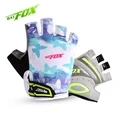 BATFOX Free shipping Kids Cycling Gloves 3 Patterns Girls Boys Anti sweat Breathable Summer Bicycle Bike