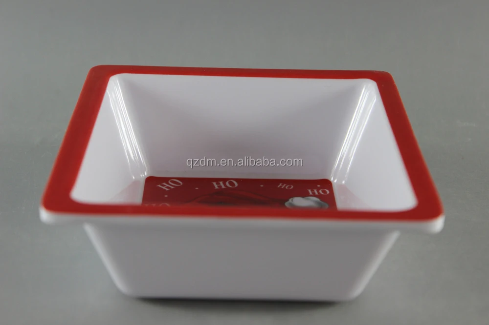 Christmas Melamine Chip Bowl/Xmas Chip And Dip Bowl