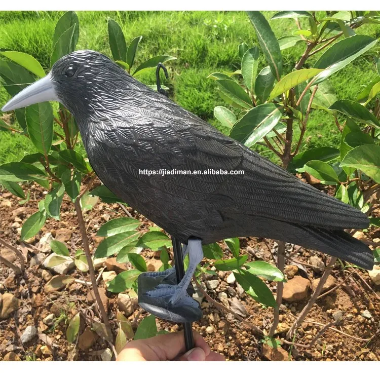 Wholesale Factory Price Black Pe Garden Ornament Crow Scarecrow Fright Crow Decoy Cheap Hunting