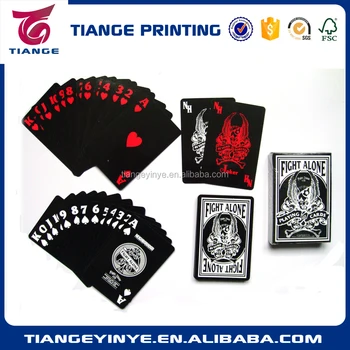 black back playing cards