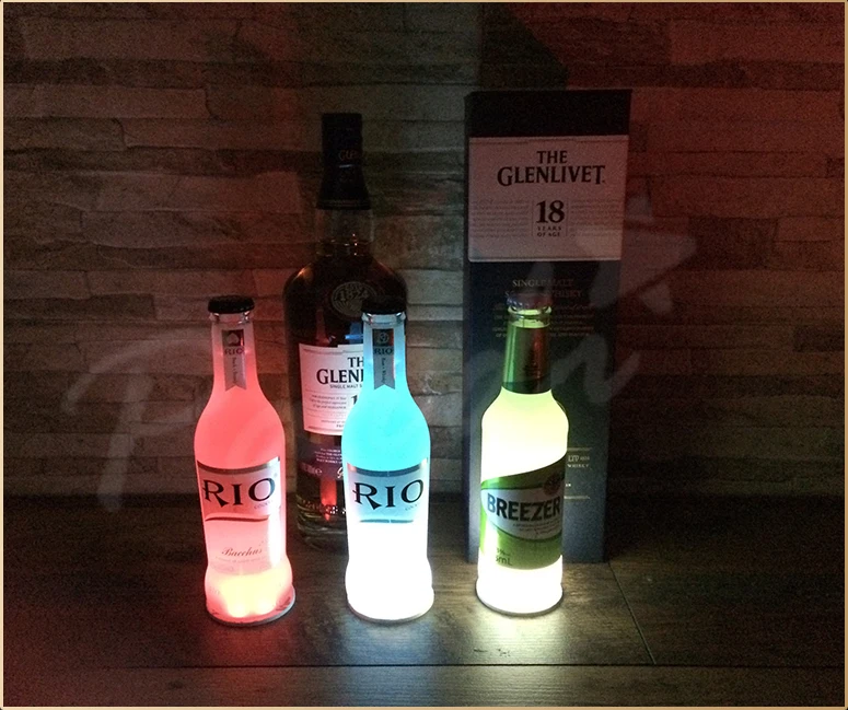 Glorifier Display Bottle Glow Light Up Bottle VIP Bottle Light Stickers White -10 Pack