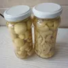 Canned mushroom in glass jar canned food