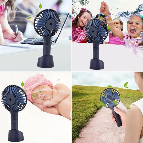 Lovely Bear Mini Fan Usb Portable Rechargeable Stand Fan Handheld Mini