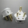 3 Round Pin South africa rewireable power cord plug 15A 250V