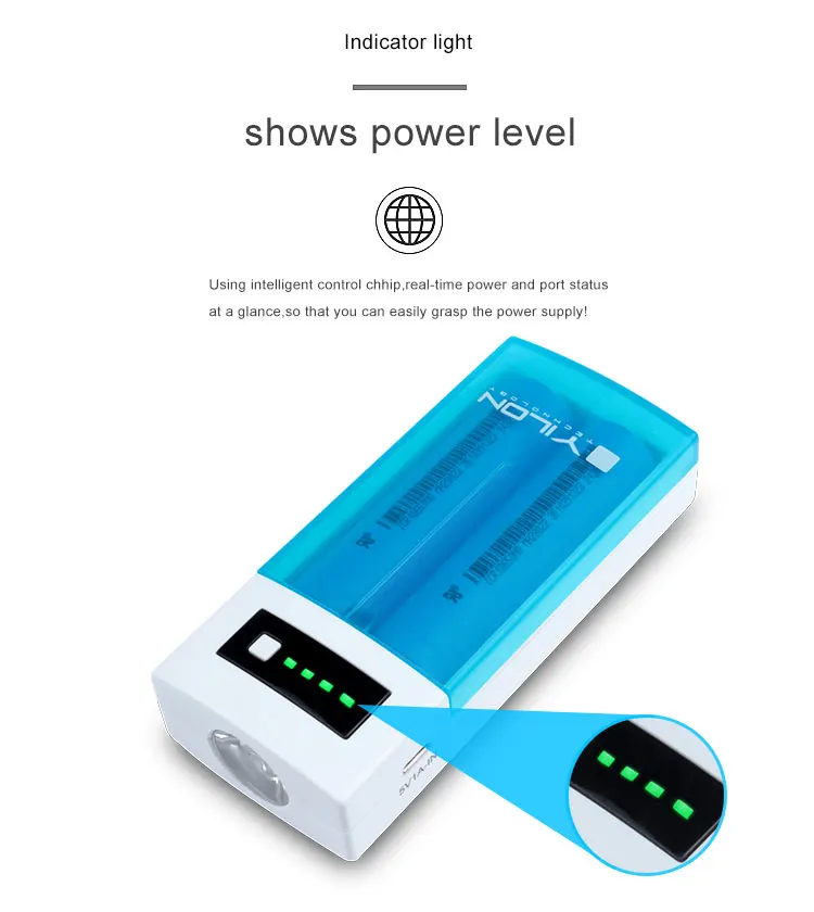 Power Bank Case Without Battery 18650 Phone Charger Led Torch Usb Power