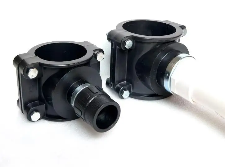 Pp Hdpe Pipe Threaded Clamp Saddles For Irrigation And Water Supply