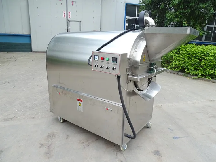 Grain Seeds Roaster 50 Kg 200 Kg Stainless Steel Electric Drum Almonds