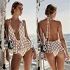 Dot Print Swimwear Women 2019 Brazilian Monokini Skirt Swimsuit Women Bodysuit Pink Swimsuit Vintage Retro Sling Bathing Suits